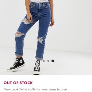 ASOS Petite - Ripped Mom Jeans